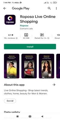 Roposo App – video dekh kar paise kamane wala app