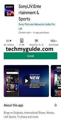 SONYLIV APP – Live क्रिकेट देखने वाला एप्स
