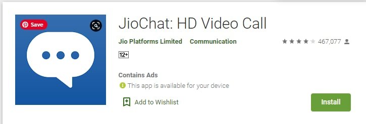 Jio Chat – जिओ फोन में वीडियो कॉल करने वाला ऐप