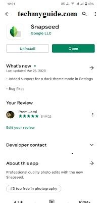 Snapseed – Best Photo Edit Karne Wala App