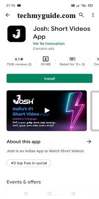 Josh Short Video App – शोर्ट वीडियो बनाकर पैसे कमाने वाला ऐप