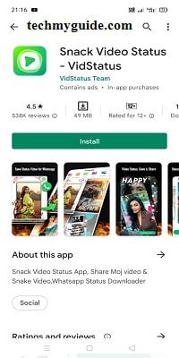 Snack Video Status App – Short Video Banao Paisa Kamao Apps