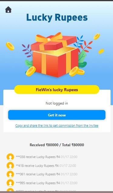 Fiewin Lucky Rupees Link