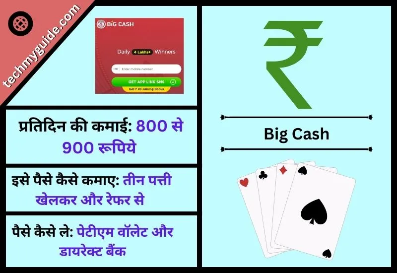 बिग कैश तीन पत्ती (Big Cash Teen Patti) - तीन पत्ती गेम पैसे कमाने वाला