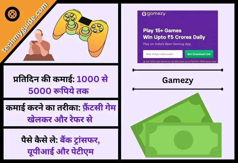 गैमजी अर्निंग ऐप (Gamezy Earning App) - Game Se Paise Kamane Wala App
