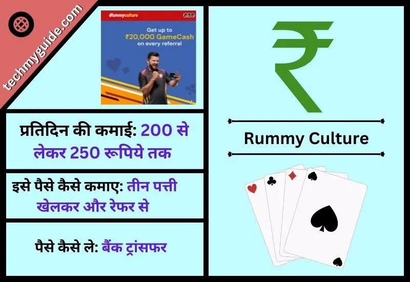 Rummy Culture - तीन पत्ती ऑनलाइन कैश गेम