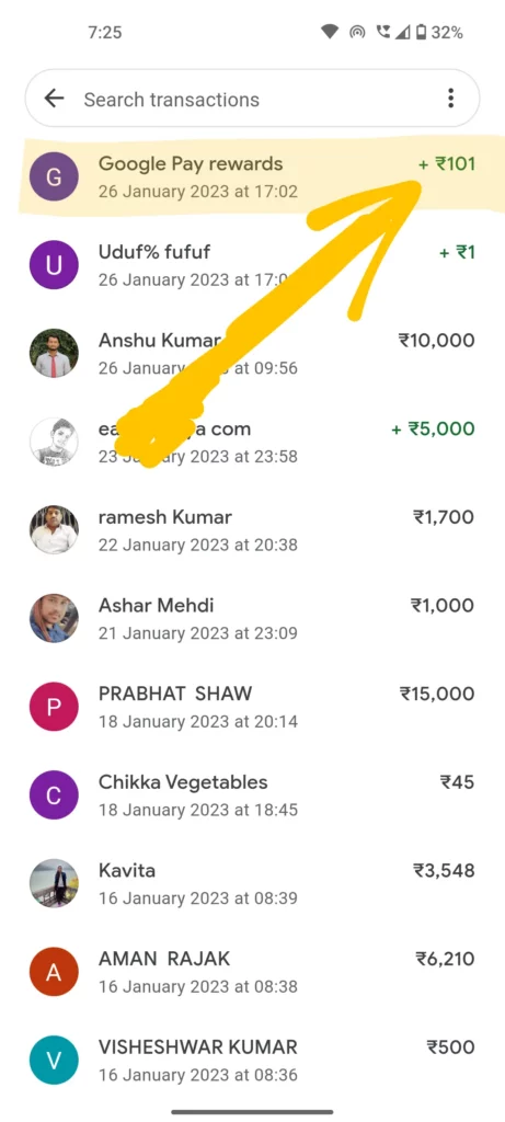 Google Pay Earning Proof 2023
