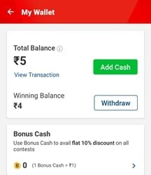 My 11 Circle Minimum Withdrawal